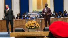 Pastors Que Hayden and Bryant Smith participate in ROAR at Shiloh church in 2023